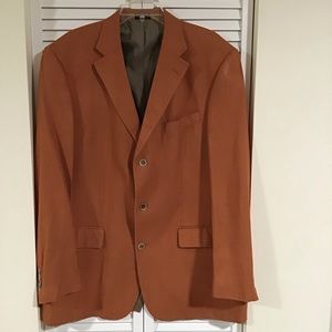 GEOFFREY BEENE HERRINGBONE PATTERN SPORTS JACKET BLAZER 100% SILK SIZE 44L